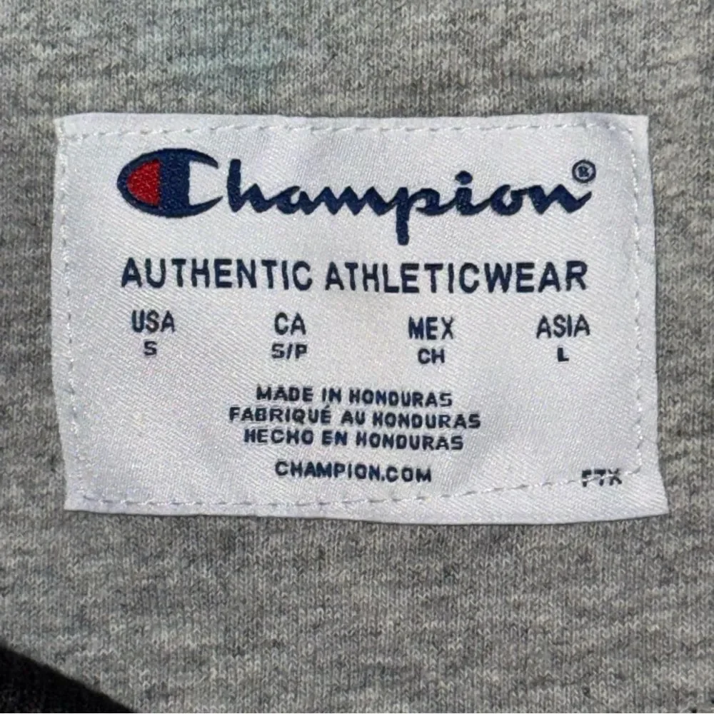 Champion size small black crewneck custom bleach splatter design sweatshirt